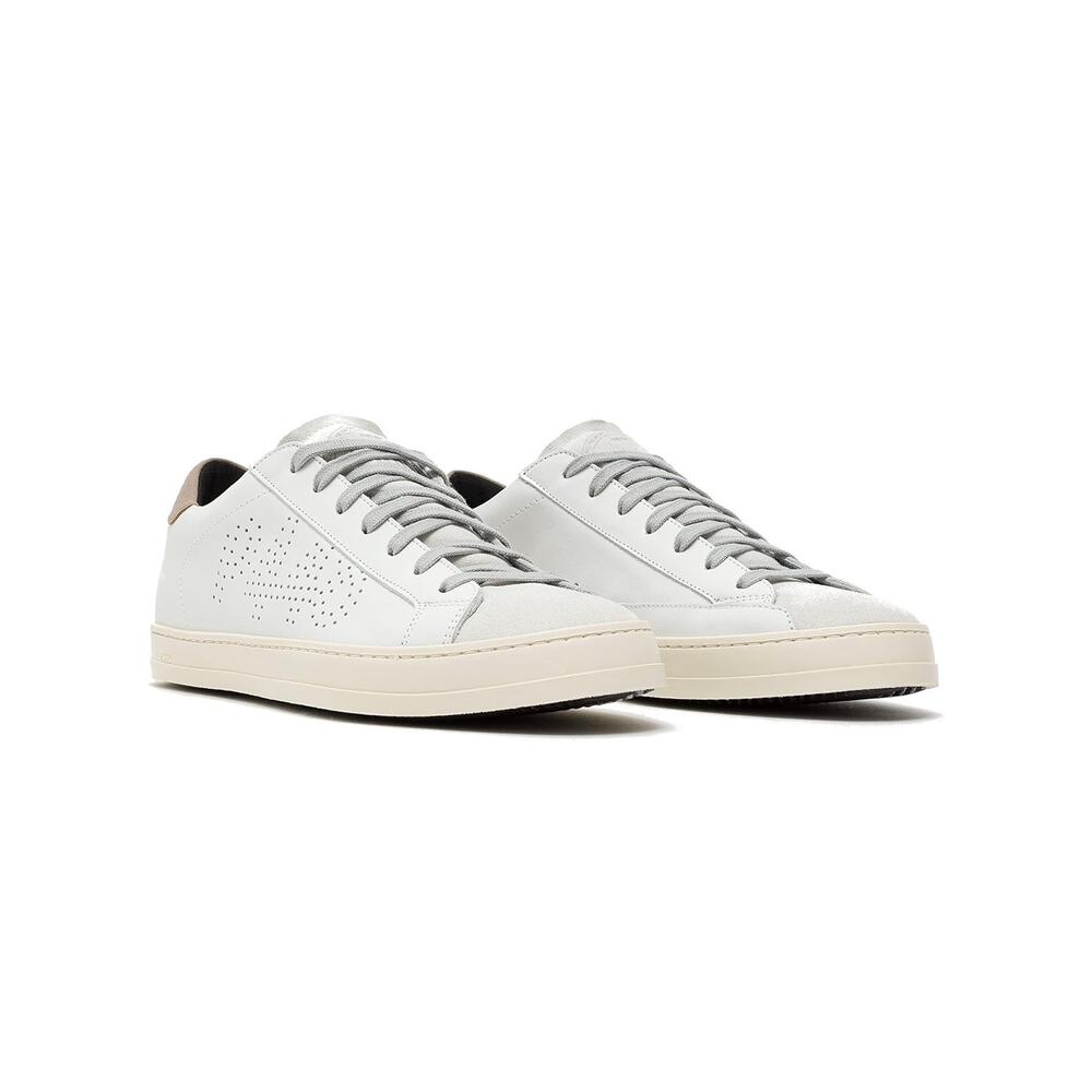 P448 John Sneaker in White Leather White/Mud Business Casual WORN ONCE | Sz 43